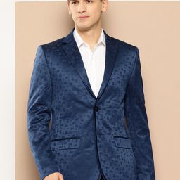 invictus Men Self Design Double Breasted Casual Blazer-picture-43