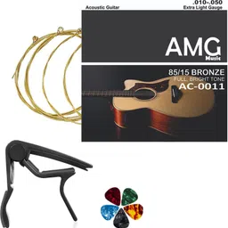 mocking bird Acoustic Guitar String Full Set of Extra Light Special Replacement Guitar String and Capo Guitar String-picture-10