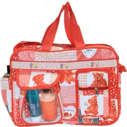 : Baby Diaper Bag / Mother Bags 18 Ltr with 6 Pockets Red Diaper Bag-image-94