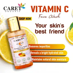 CARET ORGANIC Set Of 2  Skin Blighting Soap 75 g & Raspberry & Papaya Face Wash-100ml image 4