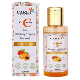 CARET ORGANIC Set Of 2  Skin Blighting Soap 75 g & Raspberry & Papaya Face Wash-100ml image 3