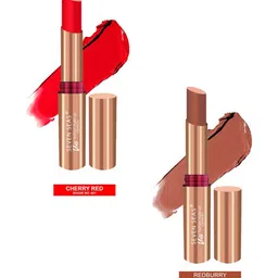 Seven Seas Set of 2 Matte With You Lipstick - Cherry Red 601 & Redburry 624 image 4