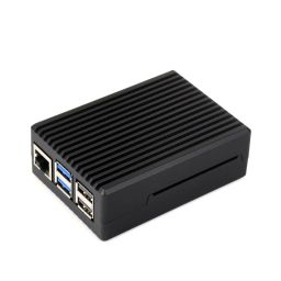 Waveshare Aluminum Case for Raspberry Pi 5 Stripe Grooved Case With Built-in Fan & Heatsink Pillars Raspberry Pi 5 Armor Case - RS7335 Waveshare Aluminum Case for Raspberry Pi 5 Stripe Grooved Case With Built-in Fan & Heatsink Pillars Raspberry Pi 5 Armor Case - RS7335 image 1