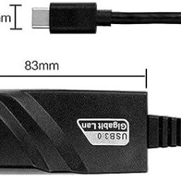 RuhZa Type C to LAN Wire Network Convert Adapter, Plug & Play, Compatible for MacBook, Laptop, More Devices Laptop Accessory-image-0