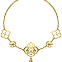 avsar NECKLACE15YB Yellow Gold Precious Necklace-image-21