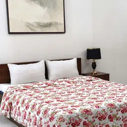 BOMBAY DYEING Axia Red Pure Cotton 200 GSM Double Bed Reversible Quilted Comforter-10