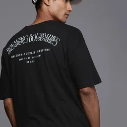 HRX by Hrithik Roshan Men Typography Printed Drop-Shoulder Sleeves Pure Cotton T-shirt-picture-15