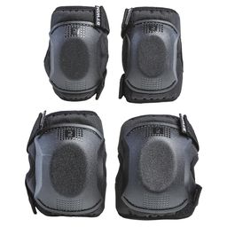 One Size Cycling Elbow and Knee Protectors Set 3-6 Years - Black-image-6