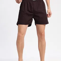 SHOWOFF Geometric Printed Pure Cotton Boxers AM-141-17_Black-image-11