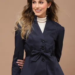 KASSUALLY Women Twill Single-Breasted Blazers-image-59