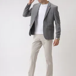WROGN Slim-Fit Notched Lapel Collar Single-Breasted Blazer-picture-29