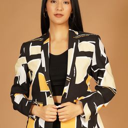 Talethread Printed Pure Cotton Single-Breasted Formal Blazer-picture-26