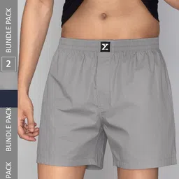 XYXX Men Pack Of 2 Pure Cotton Anti-Roll Boxers-picture-14