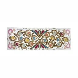 YWULY White & Pink Embroidered Rectangle Shaped Table Runner-40
