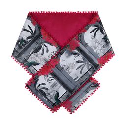 India Circus by Krsnaa Mehta Black & Red Royal Hues Printed Velvet Table & Bed Runner-10