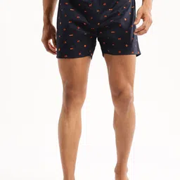 SHOWOFF Slim Fit Conversational Printed Cotton Boxer AM-126-2_NavyBlue-image-66