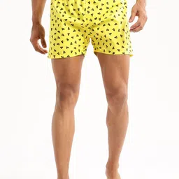 SHOWOFF Men Printed Slim Fit Boxers AM-126-21_Yellow-119