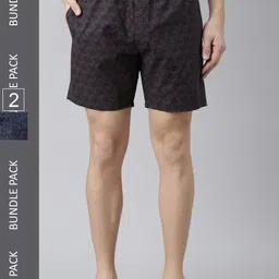 Levis Men Pack of 2 Printed Woven Cotton Boxer Shorts with Smartskin Technology #023-18