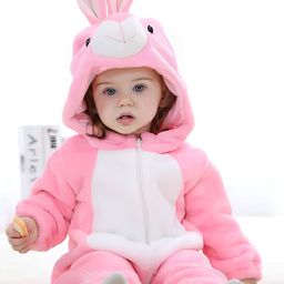BRANDONN Infants Hooded Rabbit Romper-image-45
