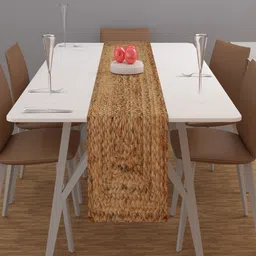 Hammer Home Beige Solid Poly Jute Table Runners-33