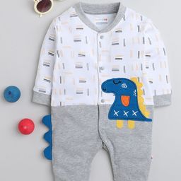 BUMZEE Infants Boys Printed Pure Cotton Romper-image-6