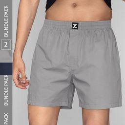 XYXX Men Pack Of 2 Pure Cotton Anti-Roll Boxers-image-62