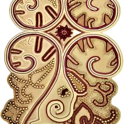 PURINA'S Beige & Maroon Floral Embroidered Dining Table Runner-6