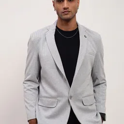 SHOWOFF Slim-Fit Single-Breasted Cotton Blazer-image-73