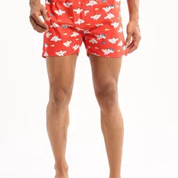 SHOWOFF Slim Fit Conversational Printed Cotton Boxer AM-126-9_Red-image-35