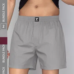 XYXX Men Pack Of 2 Pure Cotton Anti-Roll Boxers-image-94