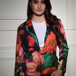 BAESD Printed Slim-Fit Single Breasted Blazer-picture-13