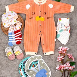 Moms Home Infants Set of 14 Organic Cotton Baby Apparel Gift Set-image-83
