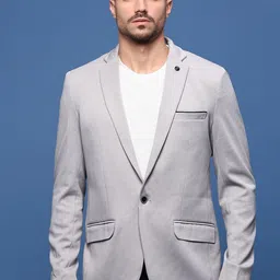 SHOWOFF Slim Fit Cotton Single-Breasted Blazer-picture-37