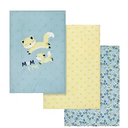 TIDY SLEEP Infants 3 Pcs Mom & Me Printed Pure Cotton Changing Mats-40