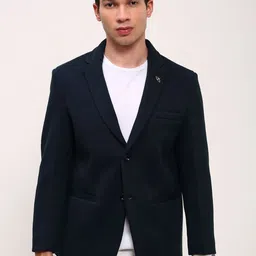 SHOWOFF Slim Fit Cotton Single-Breasted Blazer-picture-23