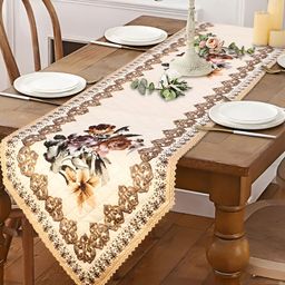 Dakshya Industries Cream-Coloured Printed Table Runners-51