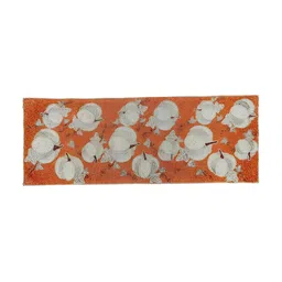 YWULY Orange & Grey Embellished Rectangle Shaped Table Runner-37
