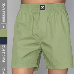 XYXX Men Pack Of 2 Pure Cotton Anti-Roll Boxers-image-9