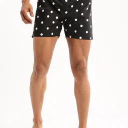 SHOWOFF Slim Fit Conversational Printed Cotton Boxer AM-126-19_Black-image-59