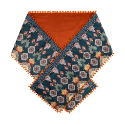 India Circus by Krsnaa Mehta Green Printed Micro Velvet Table Runner-53