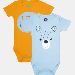 YK Boys Pack Of 2 Printed Cotton Rompers-17