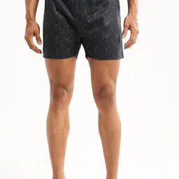 SHOWOFF Men Printed Slim Fit Boxers AM-126-10_Charcoal-image-16