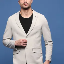 SHOWOFF Slim-Fit Single-Breasted Cotton Blazer-image-42