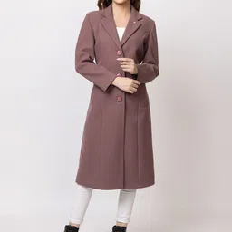 TWENTY ME Notched Lapel Collar Single-Breasted Longline Overcoat-picture-47