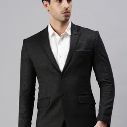 SHOWOFF Self Design Open Front Casual Blazer-picture-20