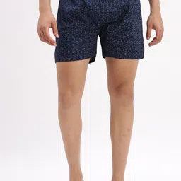 SHOWOFF Printed Cotton Mid-Rise Boxer AM-149-9_NavyBlue-Navy Blue-picture-16