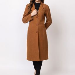 TWENTY ME Notched Lapel Collar Single-Breasted Longline Overcoat-image-44