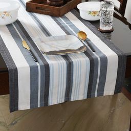 CDI Beige & Grey Striped Pure Cotton Runner-26