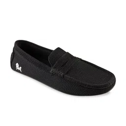NEEMANS Men Black Solid Slip-On Sneakers-image-2