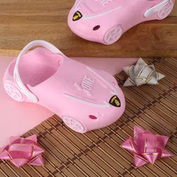 PASSION PETALS Girls Pink Printed PU Clogs-29